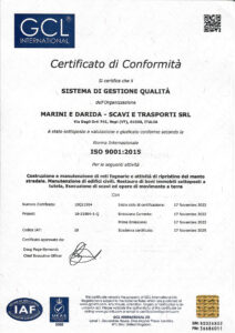 Certificazione ISO 9001 Marini e Darida